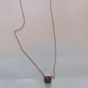 Kate Spade July (ruby) birthstone necklace.